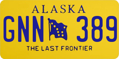 AK license plate GNN389