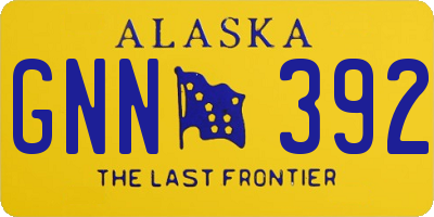AK license plate GNN392
