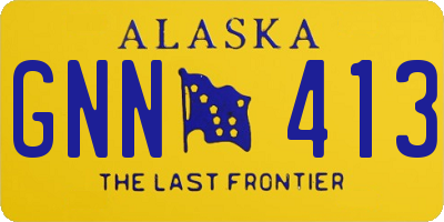 AK license plate GNN413