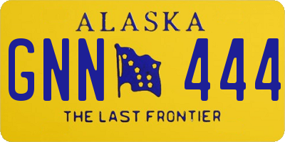 AK license plate GNN444