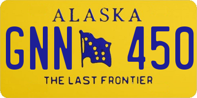 AK license plate GNN450