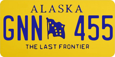 AK license plate GNN455