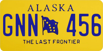 AK license plate GNN456