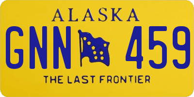 AK license plate GNN459