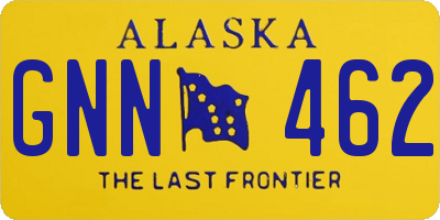 AK license plate GNN462