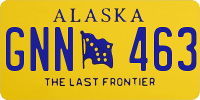 AK license plate GNN463
