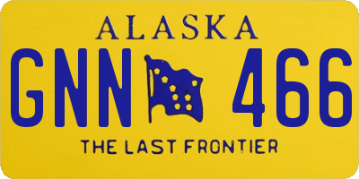 AK license plate GNN466