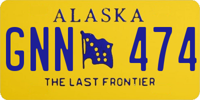 AK license plate GNN474