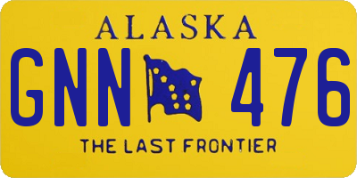 AK license plate GNN476