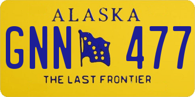 AK license plate GNN477
