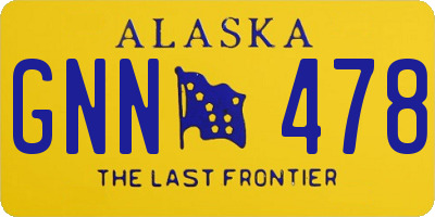 AK license plate GNN478