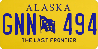 AK license plate GNN494