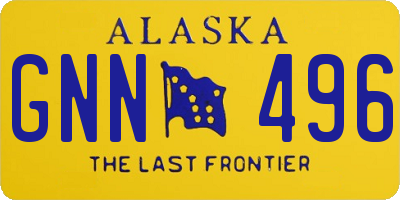 AK license plate GNN496