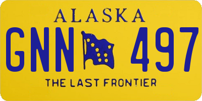 AK license plate GNN497