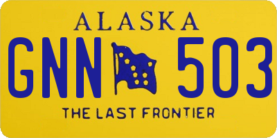AK license plate GNN503