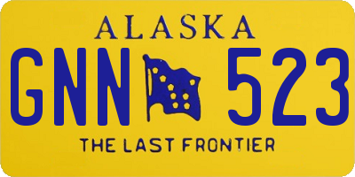 AK license plate GNN523