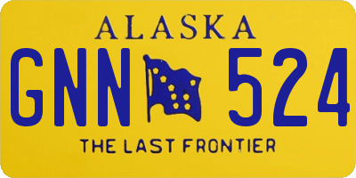 AK license plate GNN524