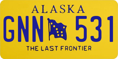 AK license plate GNN531