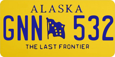 AK license plate GNN532
