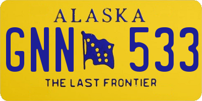 AK license plate GNN533