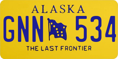 AK license plate GNN534