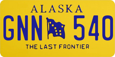 AK license plate GNN540