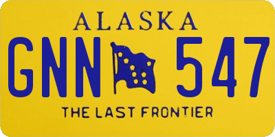 AK license plate GNN547
