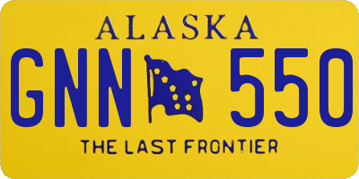 AK license plate GNN550