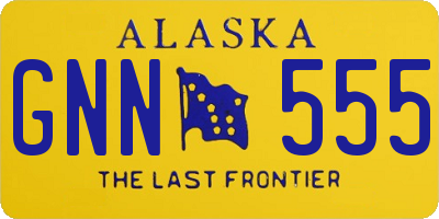AK license plate GNN555