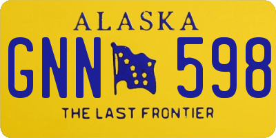 AK license plate GNN598