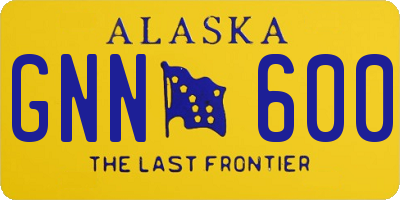 AK license plate GNN600