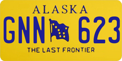 AK license plate GNN623