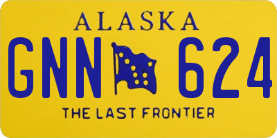 AK license plate GNN624
