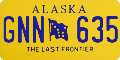 AK license plate GNN635