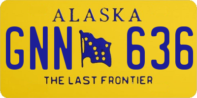 AK license plate GNN636