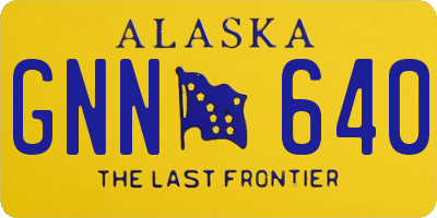 AK license plate GNN640