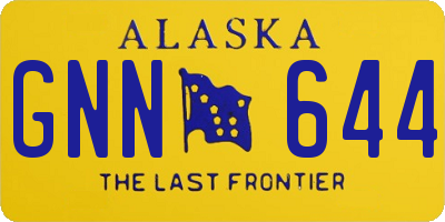 AK license plate GNN644