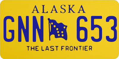 AK license plate GNN653