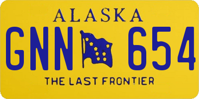 AK license plate GNN654