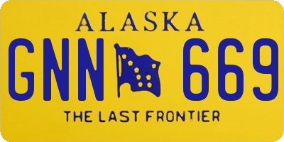 AK license plate GNN669