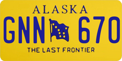 AK license plate GNN670