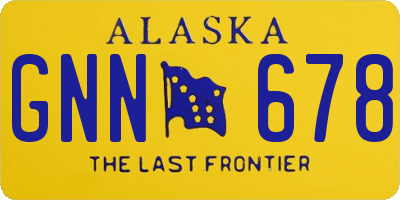 AK license plate GNN678
