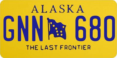 AK license plate GNN680