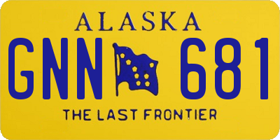 AK license plate GNN681