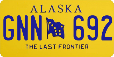 AK license plate GNN692