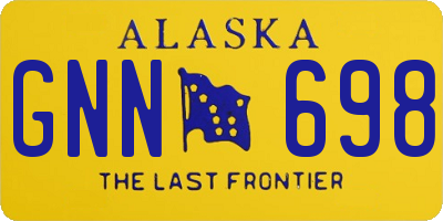 AK license plate GNN698