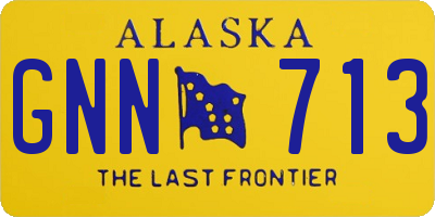 AK license plate GNN713