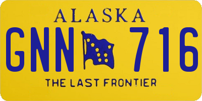 AK license plate GNN716