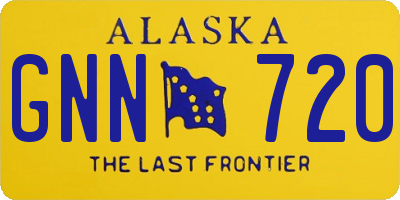 AK license plate GNN720