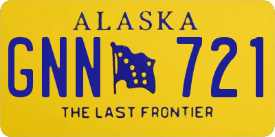 AK license plate GNN721